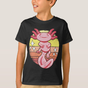 Axolotls Retro Sunset Axolotl Kawaii T Shirt