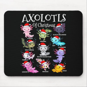 Axolotls Santa Hatt Jul Pyjamas Söt Djur Ax Musmatta