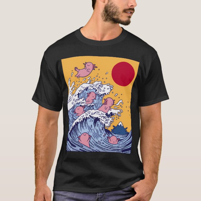 Axolotls Underbara våglängd T Shirt (Framsida)