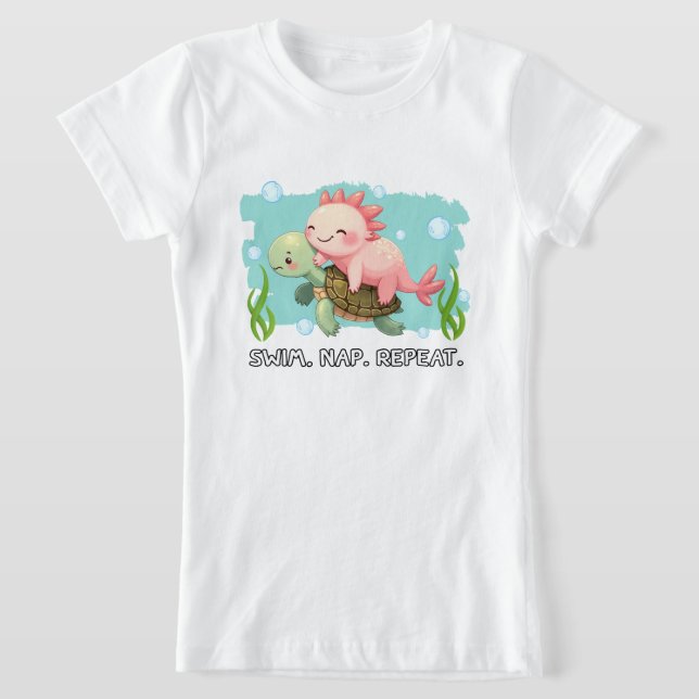 Axolotlsköldpadda T Shirt (Laydown)