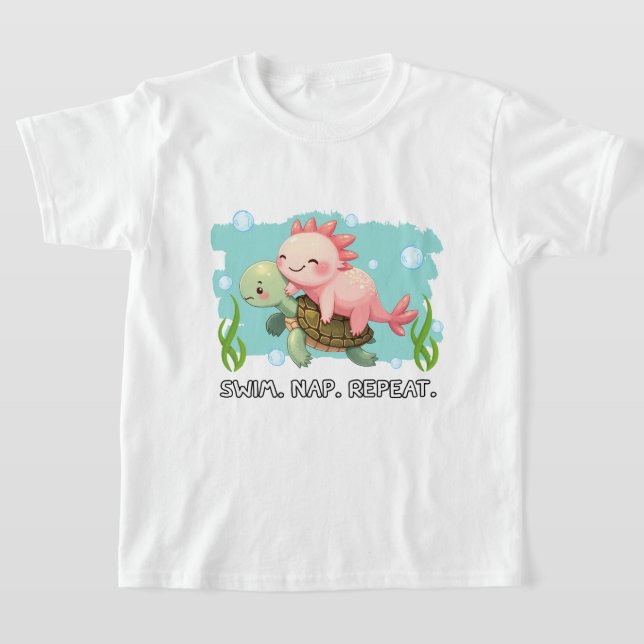 Axolotlsköldpadda T Shirt (Laydown)