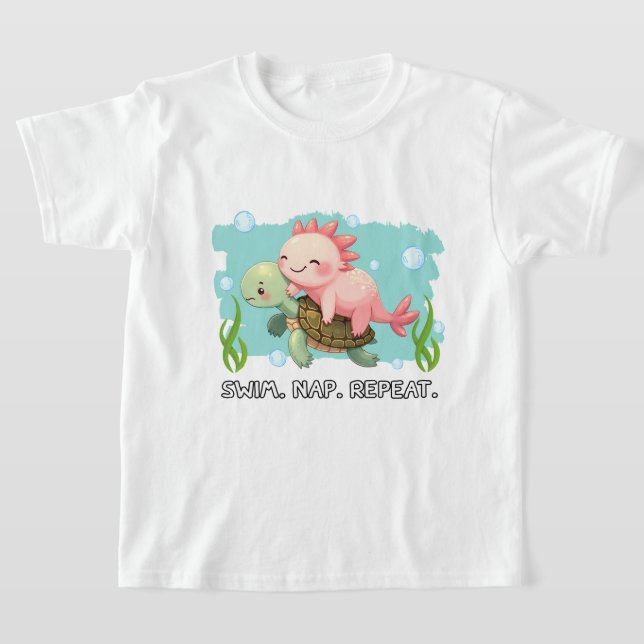 Axolotlsköldpadda T Shirt (Laydown)