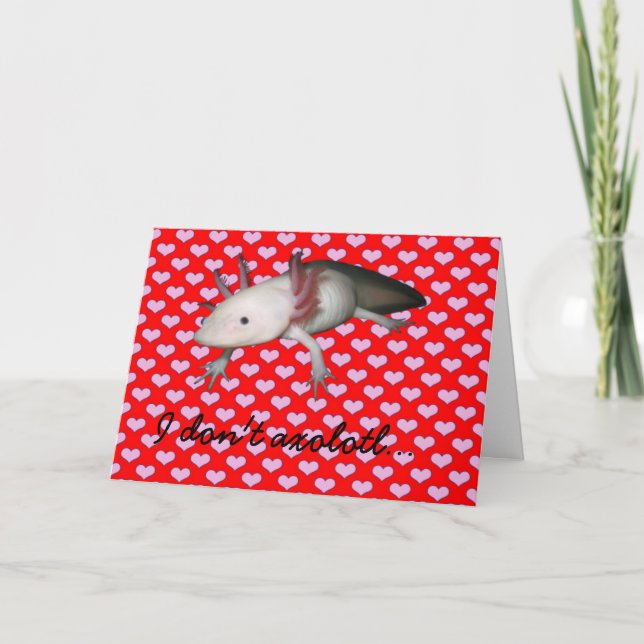 Axolotlvalentinkort Helgkort (Framsida)
