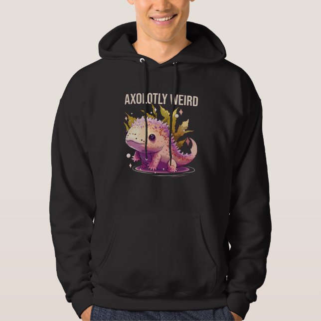 Axolotly Weird Axolotl  Amphibian Mexican Walking  Hoodie (Framsida)