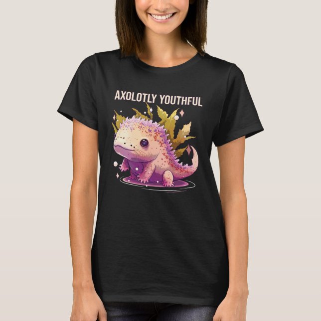 Axolotly Youthful Axolotl Amphibian Mexican Walkin T Shirt (Framsida)
