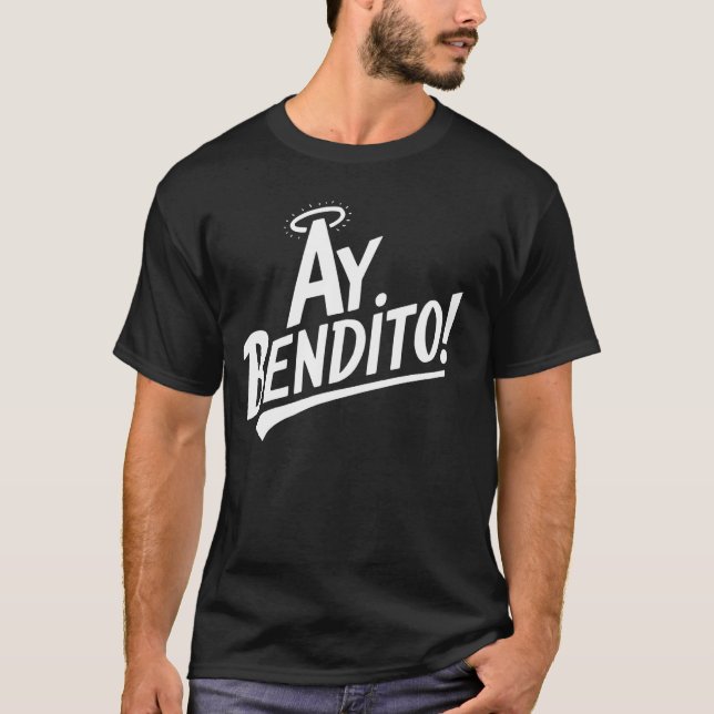 Ay Bendito - Puerto Rican Slang Långärmad T Shirt (Framsida)