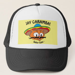 ¡AY CARAMBA! Senor Gato Mexikansk Tecknad Katt Keps