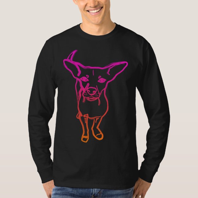 Ay Chihuahua Rosa Ombre Palette T Shirt (Framsida)