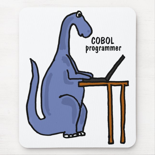 AY-, COBOL programmerareDinosaur Mousepad Musmatta (Framsidan)
