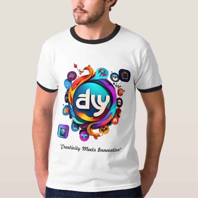 "AY Logotyp Fusion" T Shirt (Framsida)