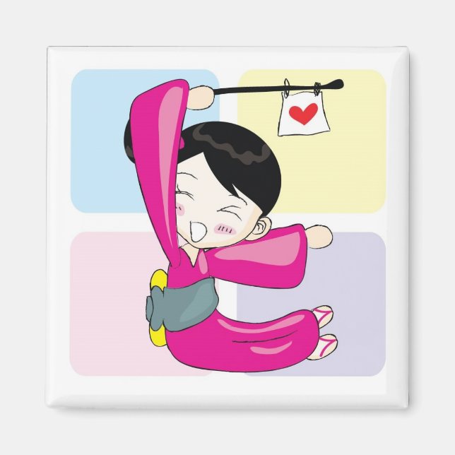 Aya-chan E-form Square Magnet (Framsidan)
