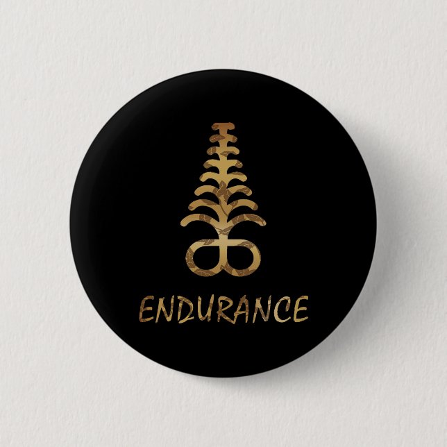 Aya Endurance Adinkra Symbol Ghana Väster African  Knapp (Framsida)