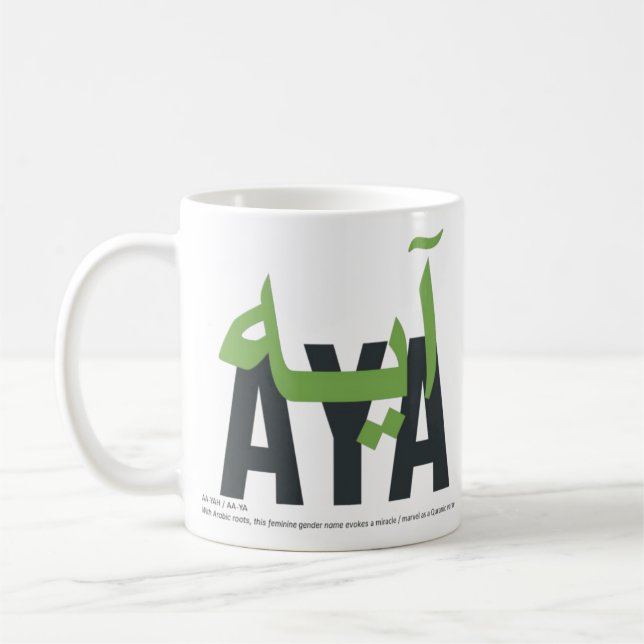 Aya Namn Pronción and Meaning Kaffemugg (Vänster)