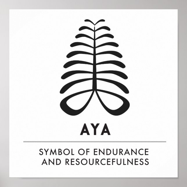 AYA | Symbol för uthållighet och oberoende Poster (Framsidan)