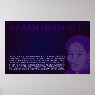 Ayaan Hirsi Ali Ingen kognitiv dissonans Poster