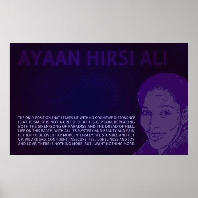 Ayaan Hirsi Ali | Ingen kognitiv dissonans Poster (Framsidan)