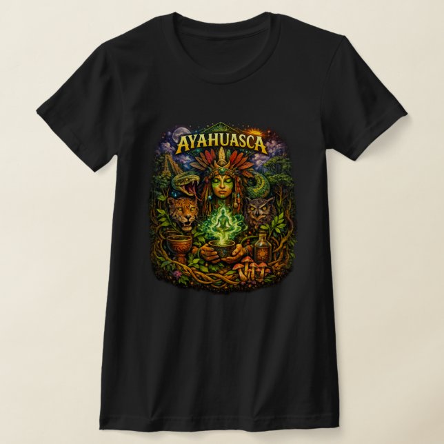 Ayahuasca Uppvaknande Grafisk T-Shirt (Laydown)