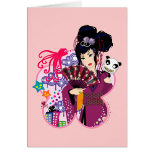 Ayaka i den Harajuku townen Hälsningskort