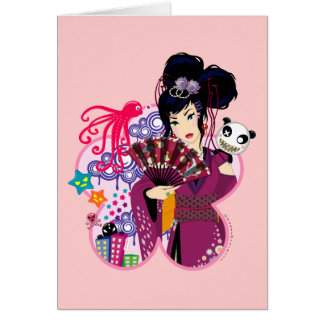 Ayaka i den Harajuku townen Hälsningskort