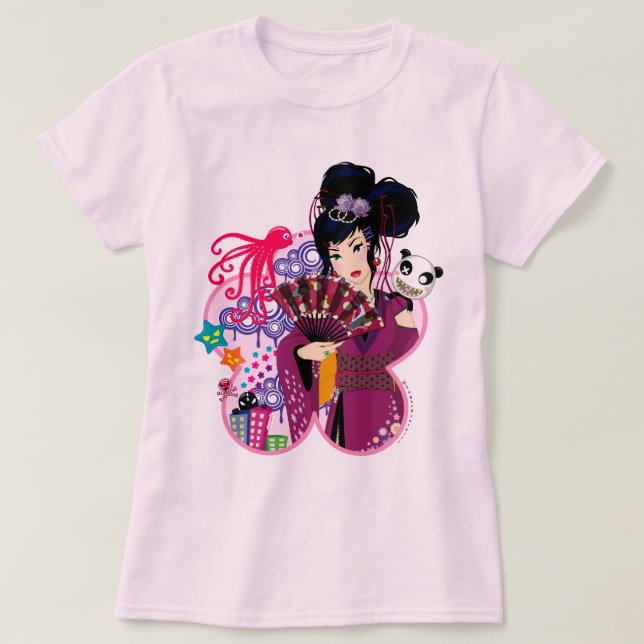 Ayaka i den Harajuku townen T Shirt (Design framsida)