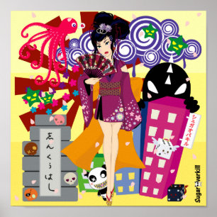 Ayaka i Harajuku Town Poster