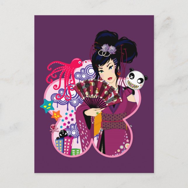 Ayaka i Harajuku Town Vykort (Framsida)