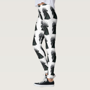Ayam Cemani Tupp Head Leggings