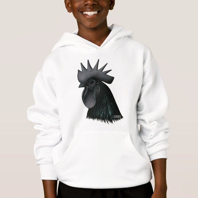 Ayam Cemani Tupp Head Tee Shirt (Framsida)