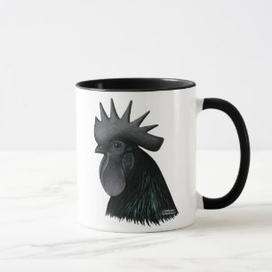 Ayam Cemani tupphuvud Mugg