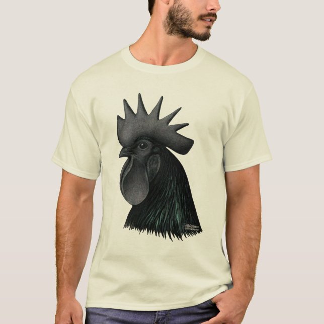 Ayam Cemani tupphuvud Tee Shirt (Framsida)