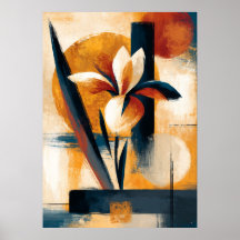 Ayame Solar Bloom Japansk Geometrisk Iris Konst