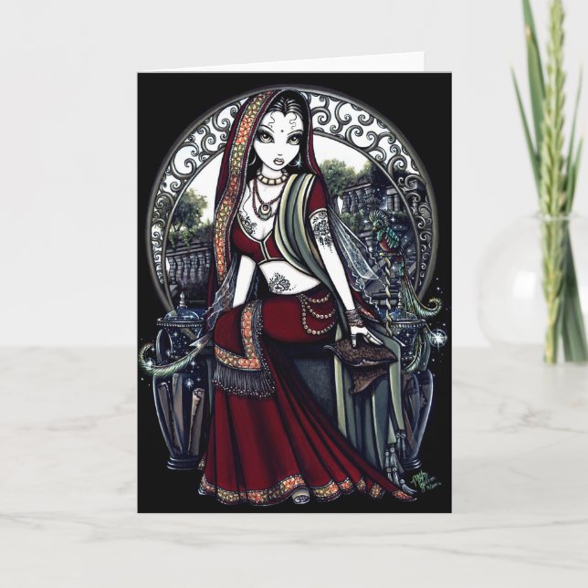 "Ayanna" Fantasy Greeting Card Kort (Framsida)