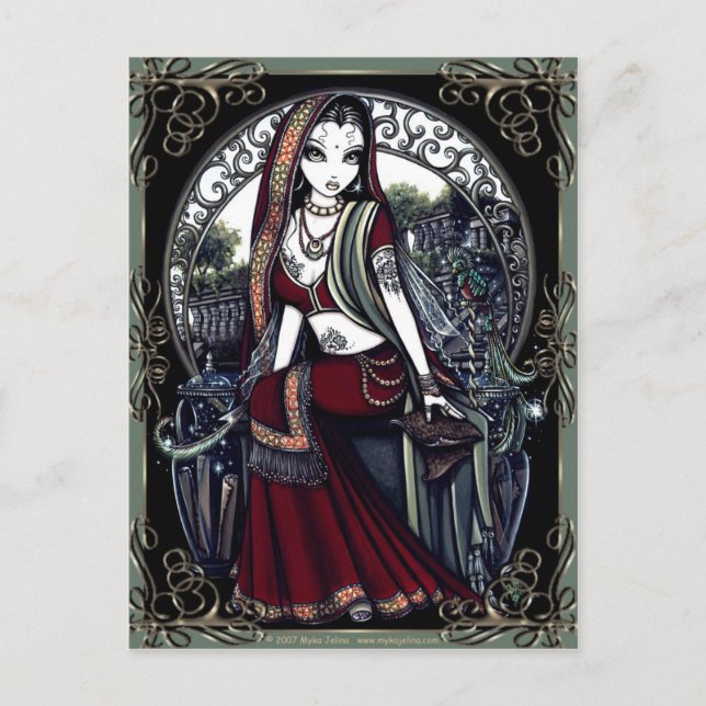 "Ayanna" Secret Fairy Garden Vykort (Framsida)