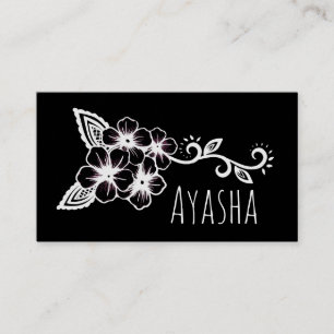 Ayasha Inhemska Blommigten Visitkort