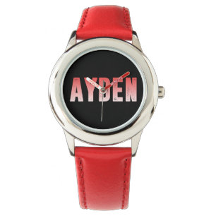 Ayden rosa namn armbandsur