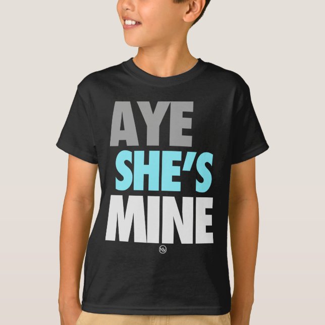 Aye är hon min (Cyan) T Shirt (Framsida)