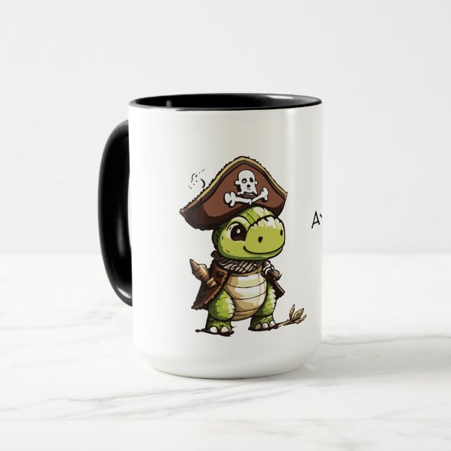 Aye Aye Kapten och Pirat Dinosaur Mugg (Framsida vänster)