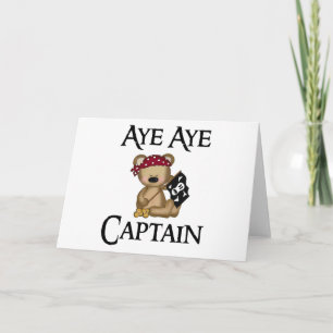 Aye Aye kaptennallepirat Notecard Kort