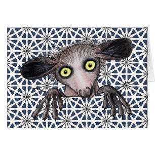 Aye-aye Lemur-anteckningskort OBS Kort