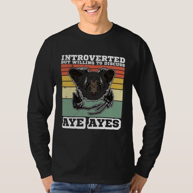 Aye Aye Primater Lemurer Madagaskar  9 T Shirt (Framsida)