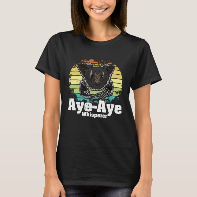 Aye Aye Primates Lemurs Madagascar  12 T Shirt (Framsida)