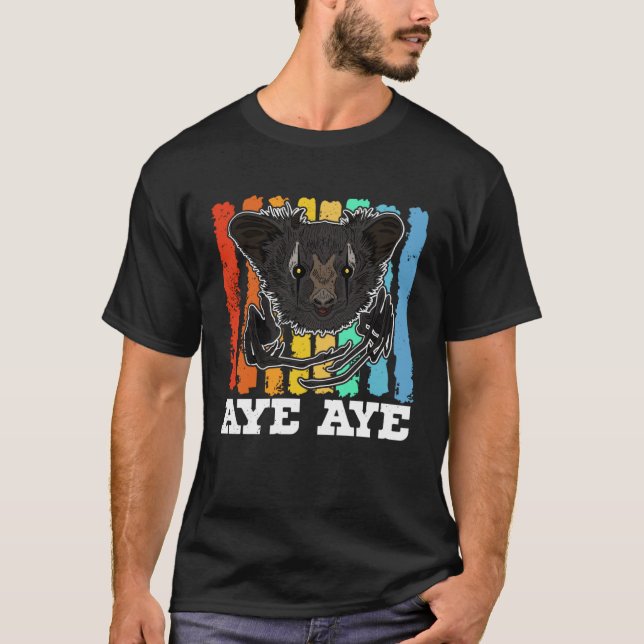 Aye Aye Primates Lemurs Madagascar  14 T Shirt (Framsida)