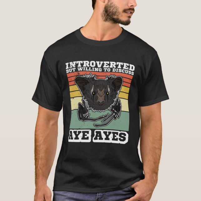 Aye Aye Primates Lemurs Madagascar  9 T Shirt (Framsida)