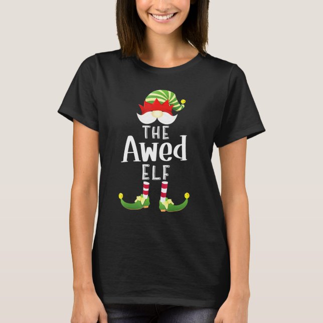 Ayed Elf Group jul Pajama Party T Shirt (Framsida)