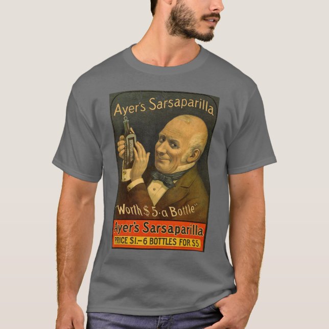 Ayers grå färg för Sarsaparillamörk T-shirt (Framsida)