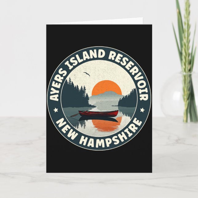 Ayers Island Reservoir New Hampshire T Shirt  Kort (Framsida)