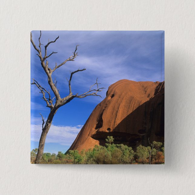 Ayers Rock Uluru i Outback Australien Knapp (Framsida)