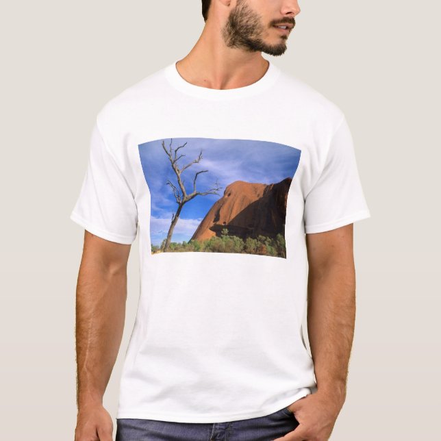 Ayers Rock Uluru i Outback Australien T Shirt (Framsida)