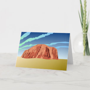 Ayers sten Australia art Helgkort