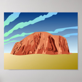 Ayers sten Australia art Poster